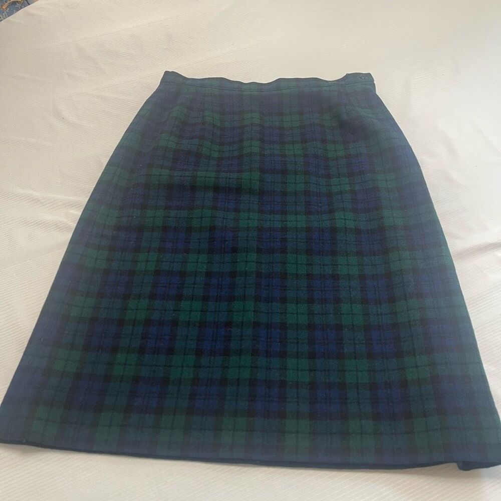 Plaid Green and Blue Women's Skirt